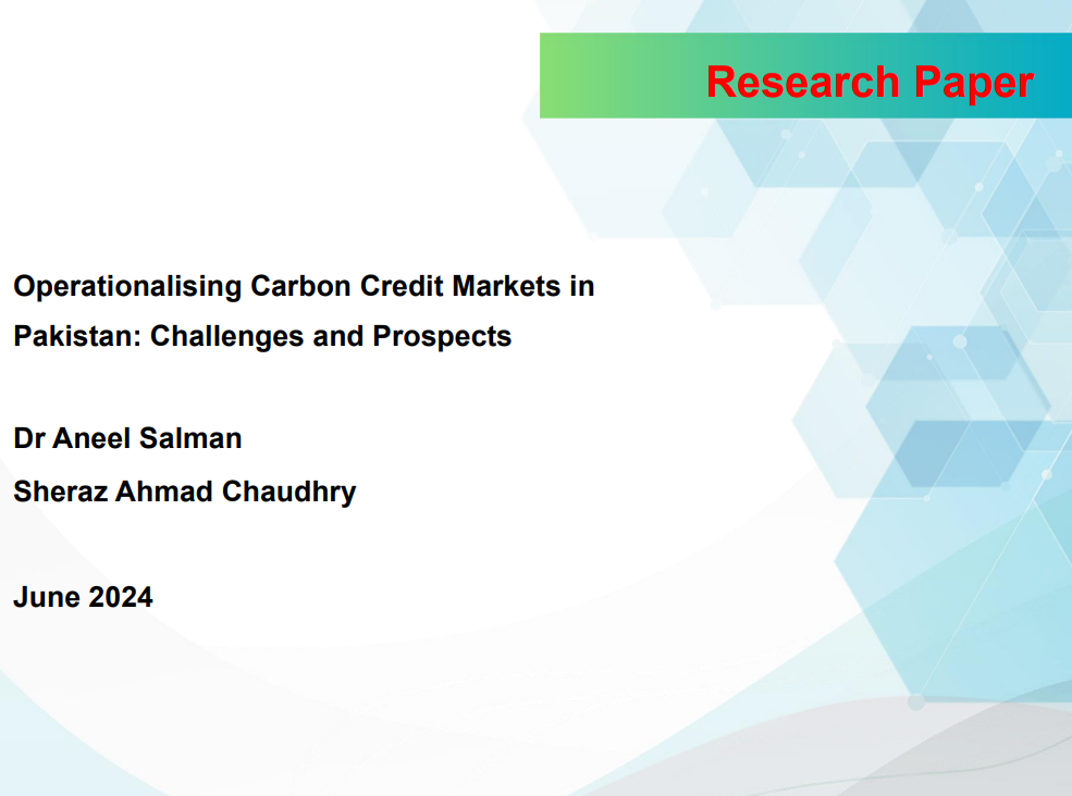 Operationalising Carbon Credit Markets in Pakistan: Challenges and Prospects