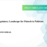 The Regulatory Landscape for Fintech in Pakistan