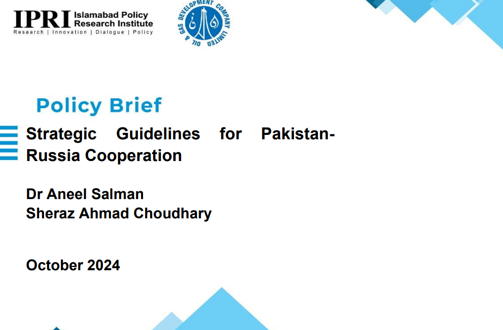 Strategic Guidelines for Pakistan-Russia Cooperation