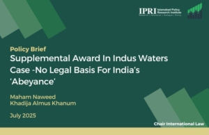 Supplemental Award in Indus Waters Case – No Legal Basis for India’s “Abeyance”